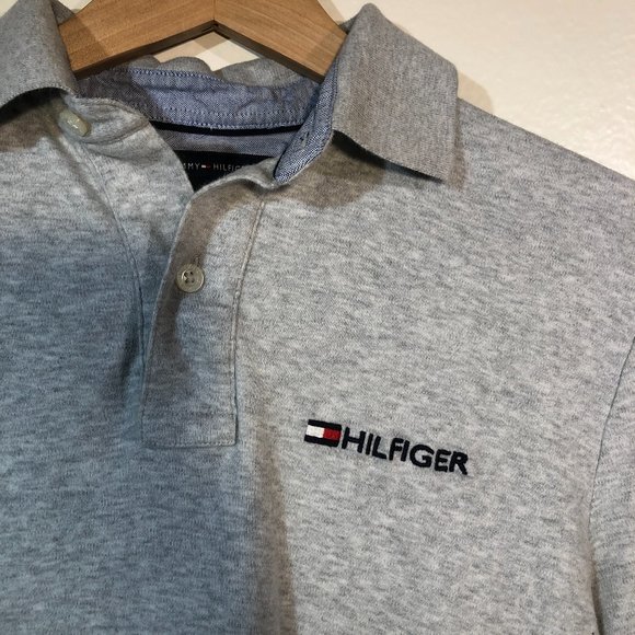 Tommy Hilfiger Polo Shirt Mens Small Gray Short Sleeve Classic Fit - Picture 3 of 5